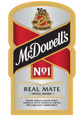 Mcdowell’s No1 Real Mate Special Whisky Device mark 3031107 Trademark