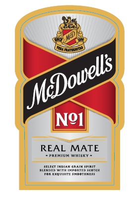 Mcdowell’s No1 Real Mate Premium Whisky Device mark 3031108 Trademark