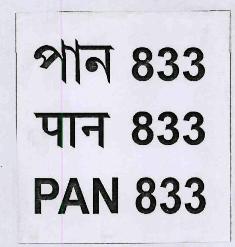 Pan 833 (label) Device mark 3342043 Trademark