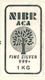 Nibr Aca Fine Silver 999. 1 Kg Device mark 3349902 Trademark