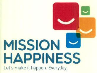 Mission Happiness Let's Make It Happen. Everyday. Device mark 3070005 Trademark