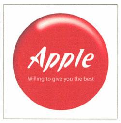 Apple With Word Willing To Give You The Best Device mark 3428041 Trademark