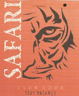 Safari Soda (device Face 3f Tiger/ Label)" Device mark 3396931 Trademark