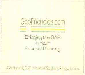 Gapfinancials.com Bridging The Gap In Your Financial Planning Device mark 3210375 Trademark