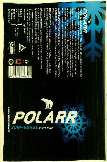 Polarr Surf-surge For Men Device mark 2746657 Trademark