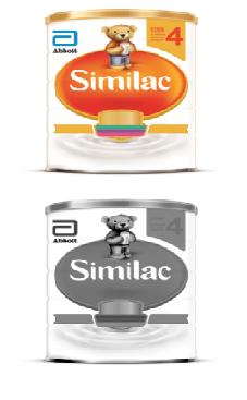 Similac Stage 4 (stylized) With New Bear Standing With Glass Of Milk (label) Device mark 3445783 Trademark