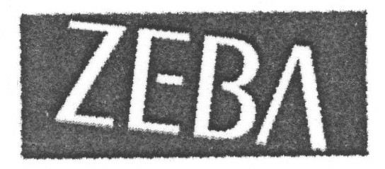 Zeba With Label Device mark 1409198 Trademark
