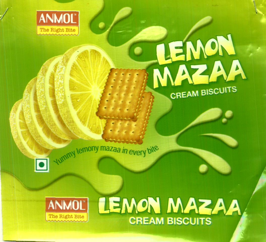 Lemon Mazaa Cream Biscuits ( Label) Device mark 1440512 Trademark