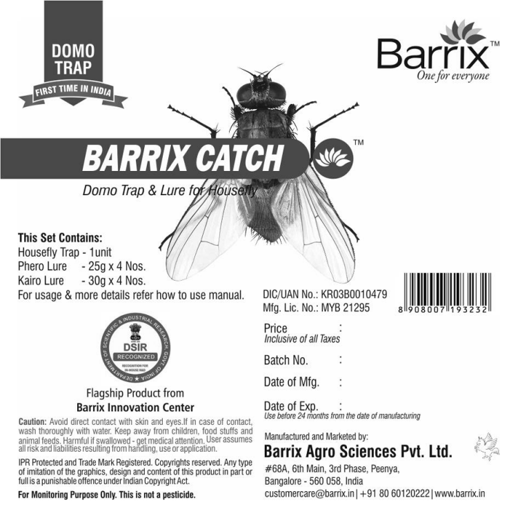 Barrix Catch Domo Trap & Lure (logo) Device mark 3579404 Trademark