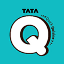 Tata Q (white And Black Logo) On Blue Background. Device mark 3579529 Trademark