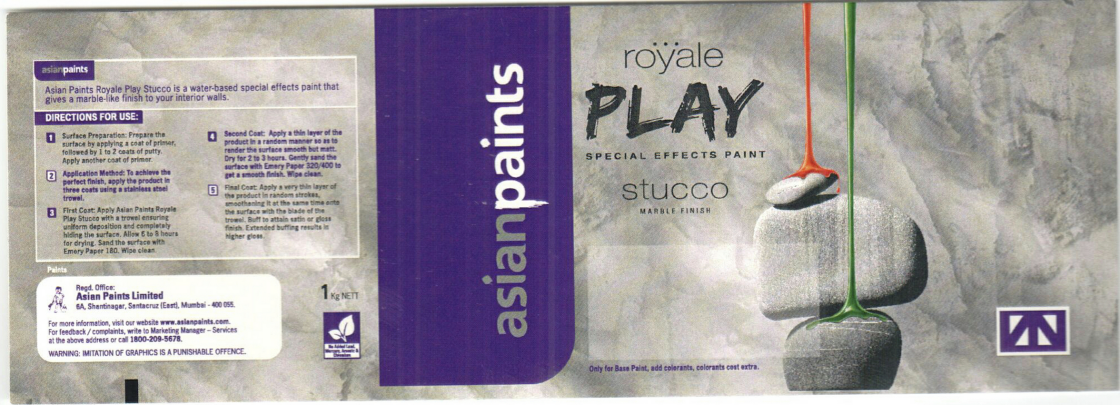Asian Paints Royale Play Stucco Device mark 3176569 Trademark