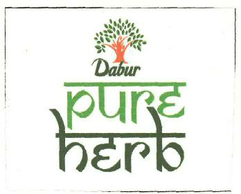 Dabur Pure Herb Device mark 3407572 Trademark
