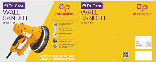 Asian Paints Trucare Wall Sander Series H - 01 Device mark 3500184 Trademark