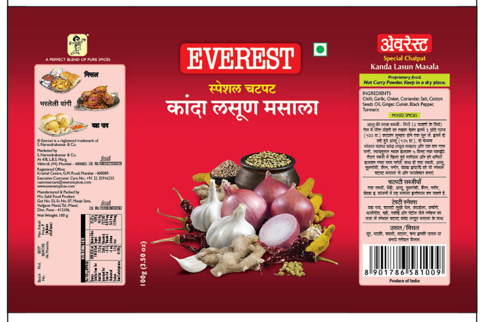 Everest Kanda Lasun Masala Device mark 3524139 Trademark