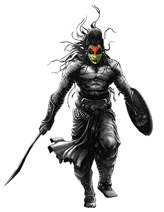 Device Of Odayan Character In Warrior Pose Device mark 3557963 Trademark