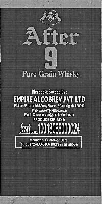 After 9 Pure Grain Device mark 3584896 Trademark