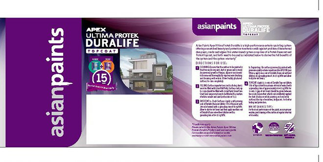 Asian Paints Apex Ultima Protek Duralife Device mark 3570610 Trademark