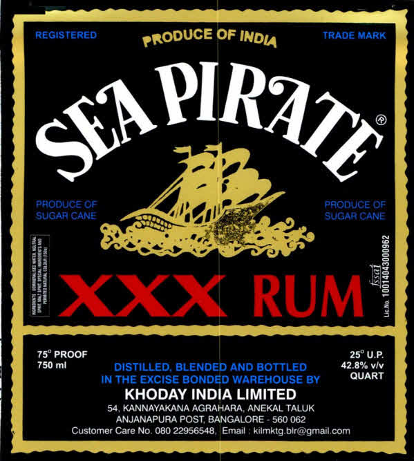 Sea Pirate Xxx Rum Device mark 3592910 Trademark