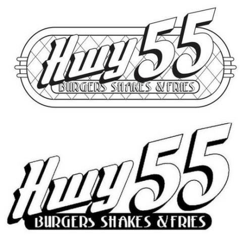 Hwy 55 Burgers Shakes & Fries Label Device mark 3512374 Trademark