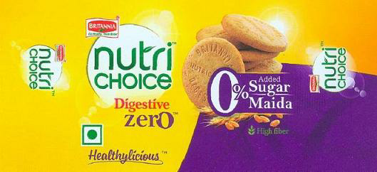 Nutri Choice Digestive Zero Healthylicious (label) Device mark 3531307 Trademark