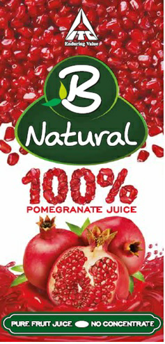 Itc B Natural 100% Pomegranate Juice Device mark 3550264 Trademark