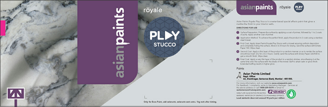 Asian Paints Royale Play Stucco Device mark 3569042 Trademark