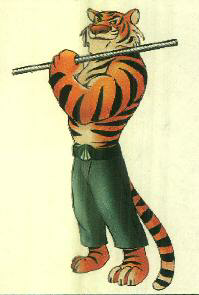 Device Of Tiger Mascot With Steel Rod Device mark 3616805 Trademark