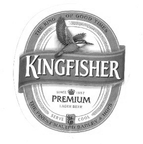 Kingfisher Premium Lager Beer (label) Device mark 3639112 Trademark