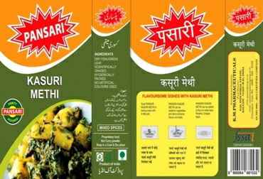 Pansari Kasuri Methi (label) Device mark 3725822 Trademark