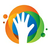 Device Of Hand With Multi-colour Background Device mark 3789854 Trademark