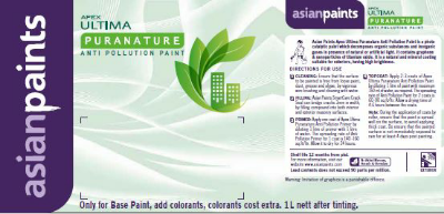 Apex Ultima Puranature Anti Pollution Paint Device mark 3771810 Trademark