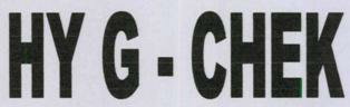 Hy G - Chek Device mark 3789576 Trademark