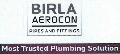 Birla Aerocon Pipes And Fittings Most Trusted Plumbing Solution Device mark 3796404 Trademark