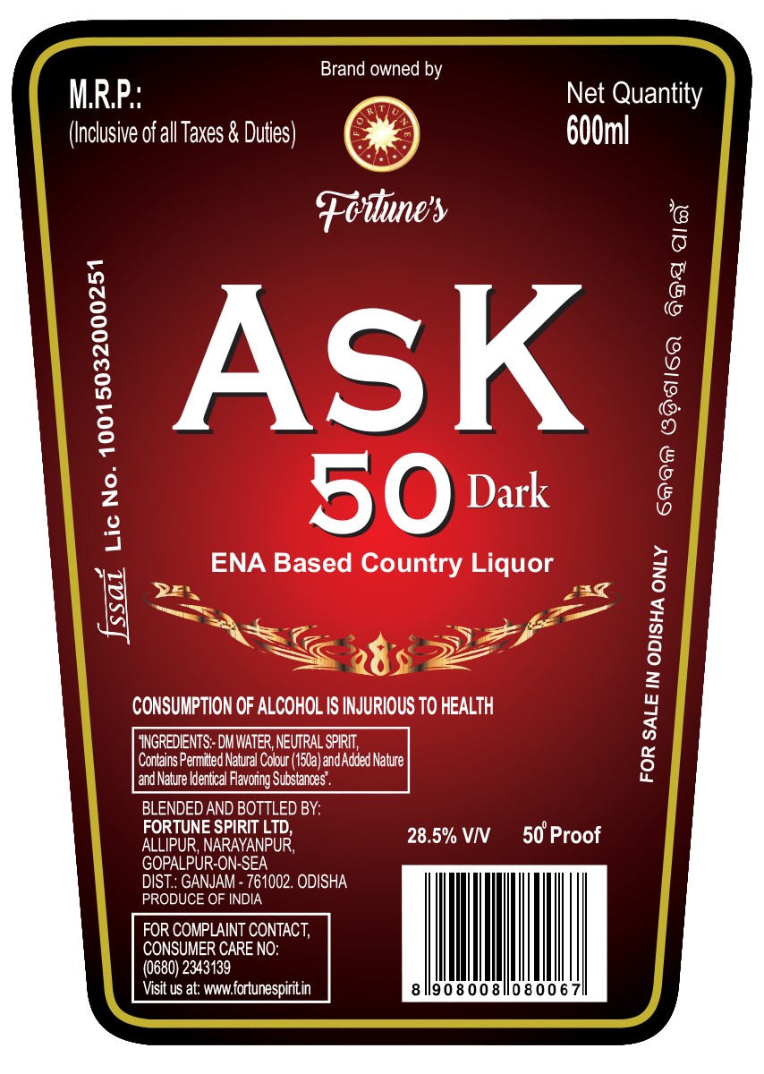 Ask 50 600ml Device mark 3826405 Trademark