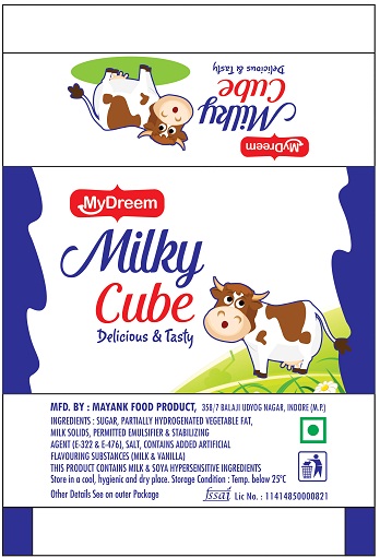 My Dreem Milky Cube (label) Device mark 3829958 Trademark