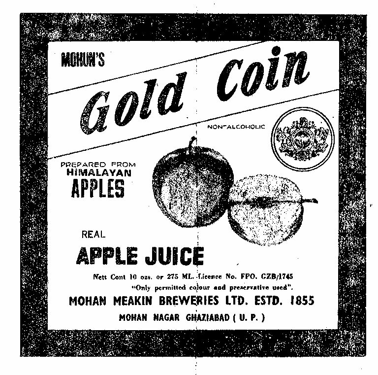 Mohun"s Gold Coin Device mark 285095 Trademark