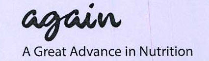 Again A Great Advance In Nutrition Device mark 3846146 Trademark