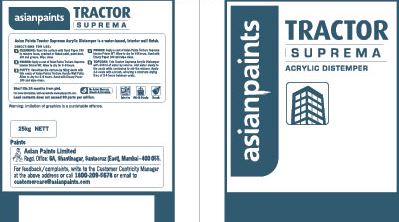 Asianpaints Tractor Suprema Device mark 3848601 Trademark