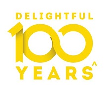 Delightful 100 Years Device (yellow) Device mark 3854690 Trademark