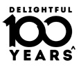 Delightful 100 Years Device (black) Device mark 3854694 Trademark