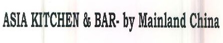 Asia Kitchen & Bar- By Mainland China Device mark 3868249 Trademark