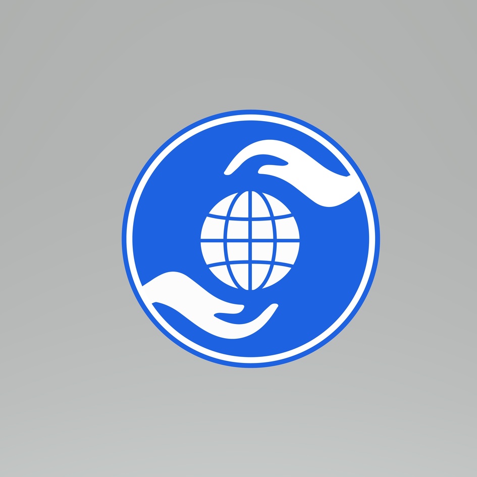 Device Of A Globe Between Two Hands Device mark 3859429 Trademark