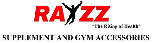 Artistic Word With Whole Representation “rayzz Supplement And Gym Accessories” With "the Rising Of Health" Device mark 3901875 Trademark