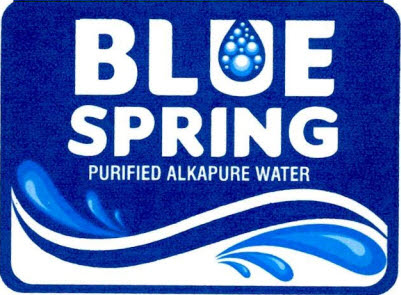 Blue Spring Purified Alkapure Water Device mark 3882766 Trademark