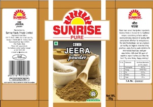 Sunrise Jeera Powder Device mark 3883087 Trademark