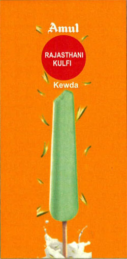 Amul Rajasthani Kulfi Kewda Device mark 3883475 Trademark