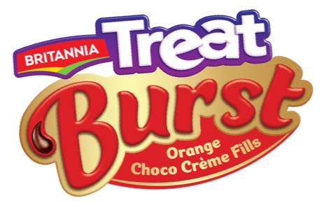Britannia Treat Burst Orange Choco Crème Fills Device mark 3956653 Trademark