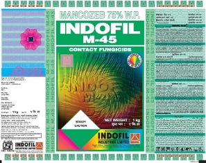 Indofil M-45 (label) Device mark 3974194 Trademark