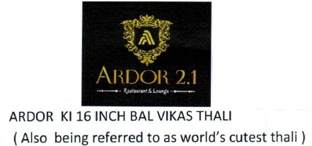 Ardor 2.1 Ardor Ki 16 Inch Bal Vikas Thali Device mark 3983484 Trademark