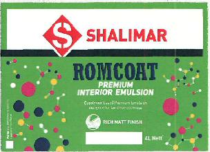 Shalimar Romcoat Device mark 4015191 Trademark